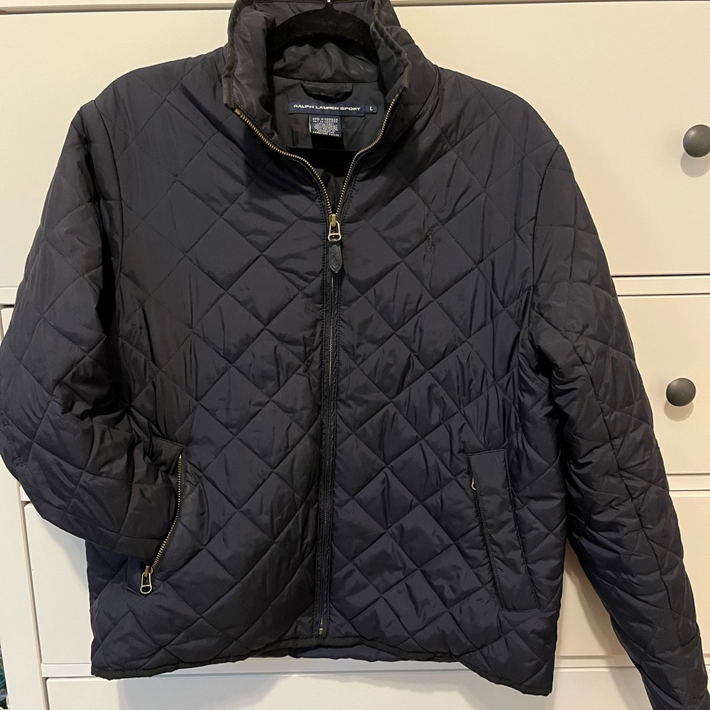 **RALPH LAUREN** Lightweight Navy Puffer Sz: L